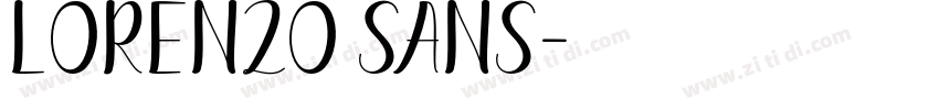 Lorenzo Sans字体转换